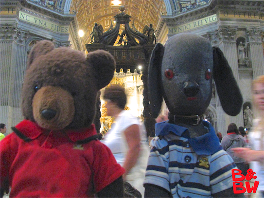 Bear and Bow Wow in St. Peter's Basilica